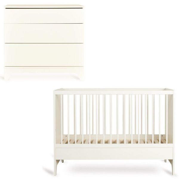 Chambre bébé duo Tsugi lit 60 x 120 cm + commode Butter