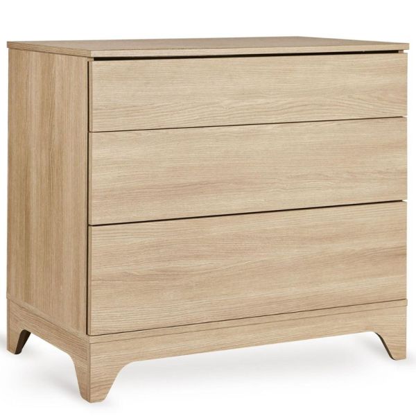 Chambre bébé trio Tsugi lit 70 x 140 cm  + armoire + commode avec plan à langer Honey Ash