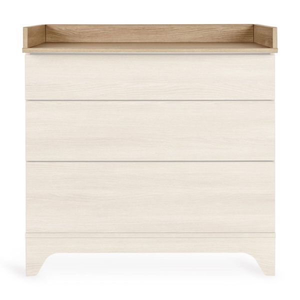Chambre bébé trio Tsugi lit 70 x 140 cm  + armoire + commode avec plan à langer Honey Ash
