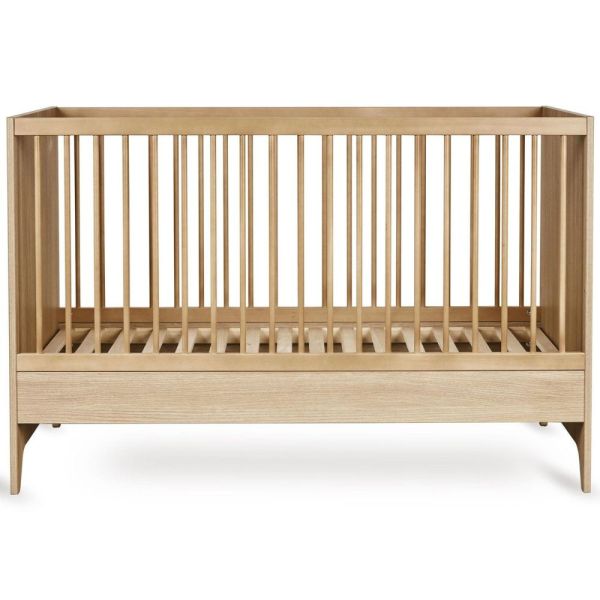 Chambre bébé trio Tsugi lit 70 x 140 cm + armoire XL+ commode avec plan à langer  Honey Ash