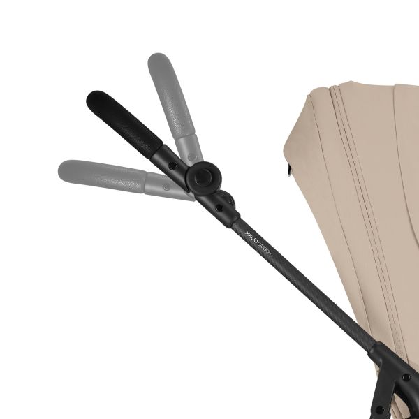 Poussette trio Melio Carbon 6 Almond Beige avec siège auto Cloud G3 i-Size et nacelle
