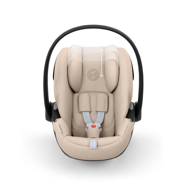 Poussette trio Melio Carbon 6 Almond Beige avec siège auto Cloud G3 i-Size et nacelle