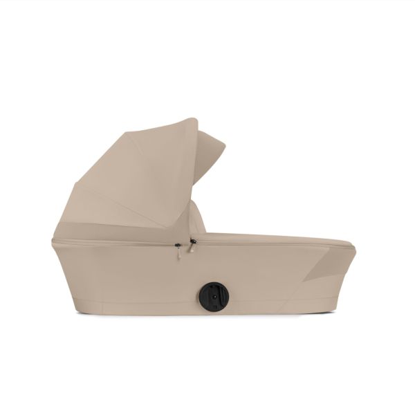 Poussette trio Melio Carbon 6 Almond Beige avec siège auto Cloud G3 i-Size et nacelle