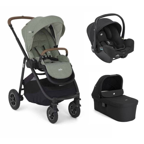 Poussette trio Versatrax Laurel + siège auto i-Snug 2 Raven + nacelle Ramble XL Raven