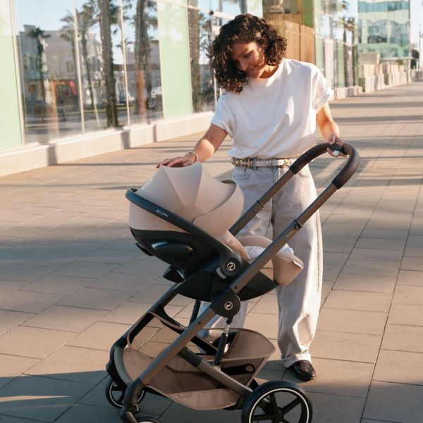 Poussette duo tout terrain Balios S Lux 4 avec nacelle S Lux Almond Beige