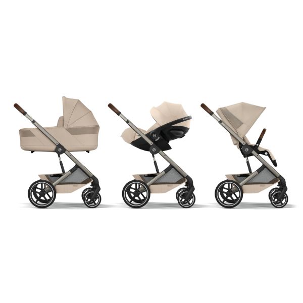Poussette duo tout terrain Balios S Lux 4 avec nacelle S Lux Almond Beige