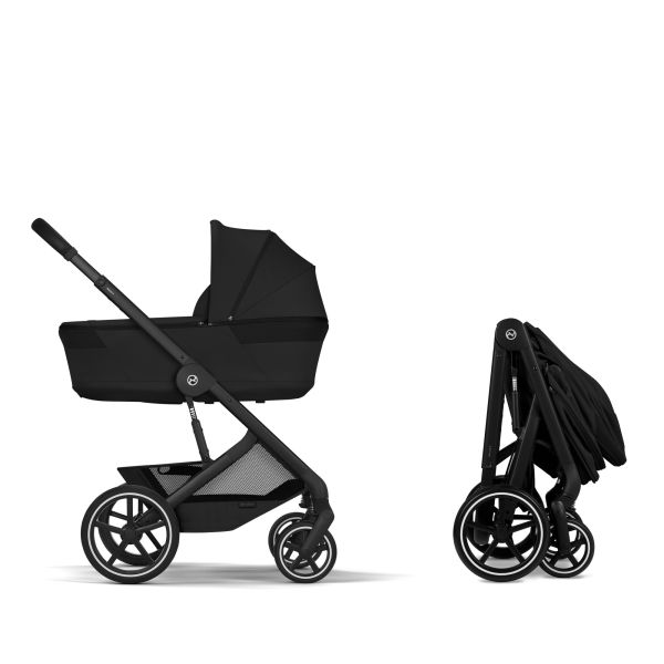 Poussette duo tout terrain Balios S Lux 4 avec nacelle pliable Moon Black