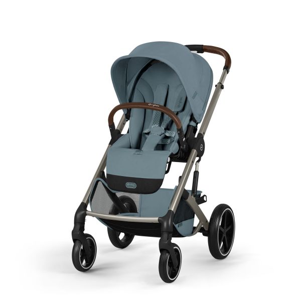 Poussette duo tout terrain Balios S Lux 4 avec nacelle pliable Stormy Blue
