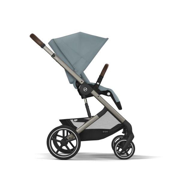 Poussette duo tout terrain Balios S Lux 4 avec nacelle pliable Stormy Blue