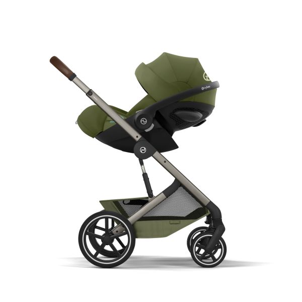 Poussette duo tout terrain Balios S Lux 4 avec nacelle pliable Moss Green