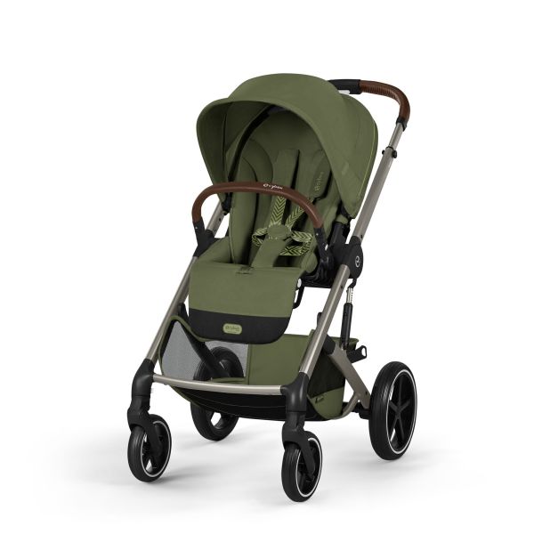 Poussette duo tout terrain Balios S Lux 4 avec nacelle pliable Moss Green