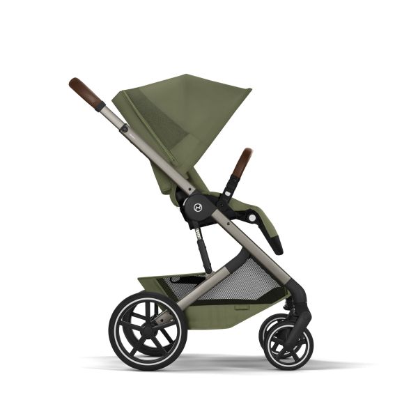 Poussette duo tout terrain Balios S Lux 4 avec nacelle pliable Moss Green
