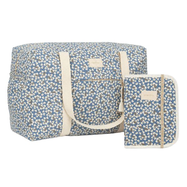 Pack maternité Opéra sac à langer et protège carnet de santé Blue Yumiko