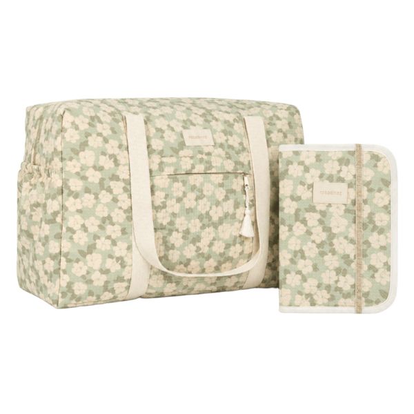 Pack maternité Opéra sac à langer et protège carnet de santé Green Sakura