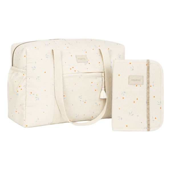 Pack maternité Opéra sac à langer et protège carnet de santé Orange Cherries