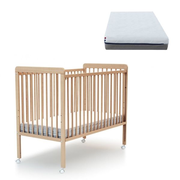 Lit enfant essentiel 60x120 cm Hêtre avec matelas