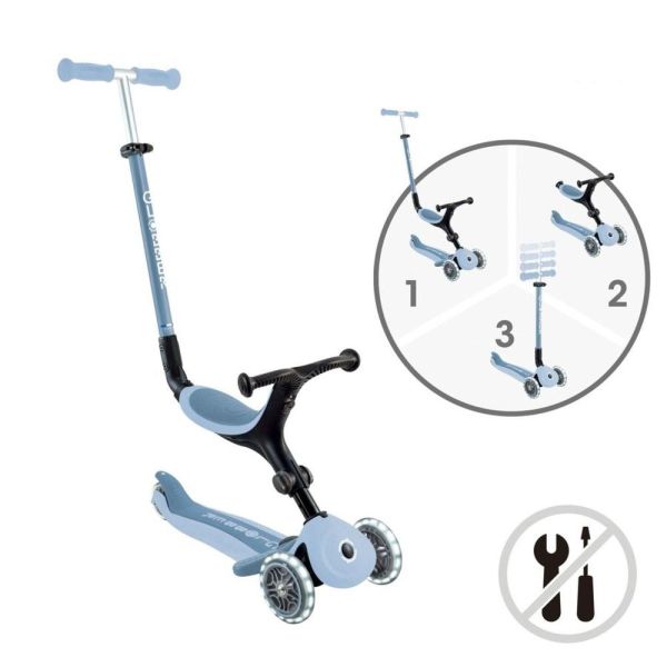 Trottinette évolutive Go Up Active Lights Eco Bleu cassis