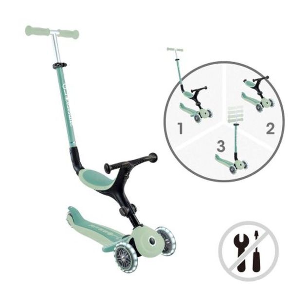 Trottinette évolutive Go Up Active Lights Eco Pistache