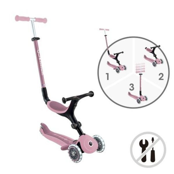 Trottinette évolutive Go Up Active Lights Eco Framboise