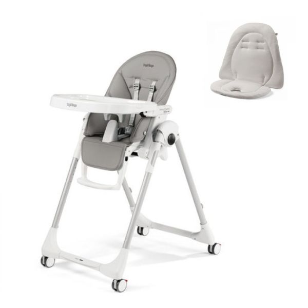 Pack chaise haute Prima Pappa Follow Me Ice  avec son coussin