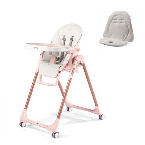 Pack chaise haute Prima Pappa Follow Me Mon amour avec son coussin