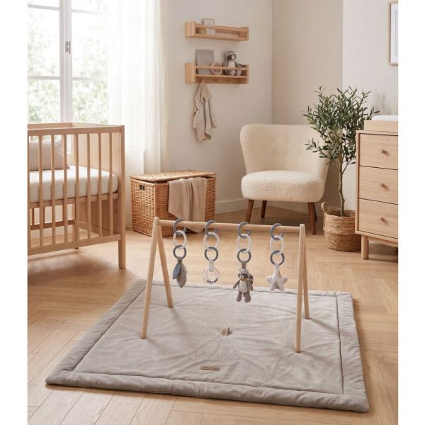Arche d'éveil en bois avec set d'activités Raku, Lino & Pico