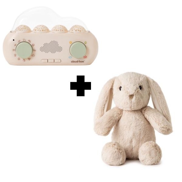Pack sommeil bébé : veilleuse Lapin Buddies + conteuse CloudBox