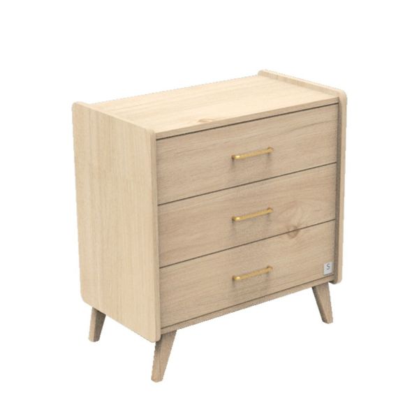 Commode 3 tiroirs Arty avec plan à langer amovible