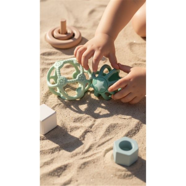 Lot de 2 balles sensorielles vertes