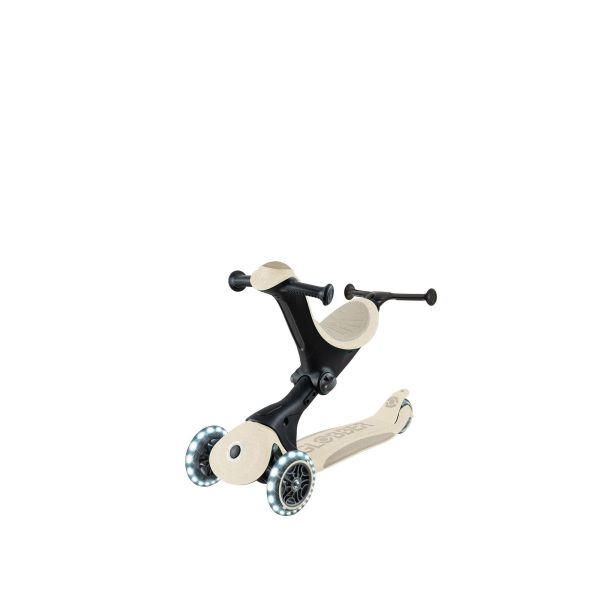 Trottinette évolutive Go Up Deluxe Lights Eco 360 + Casque enfant Rider XXS/XS Sable