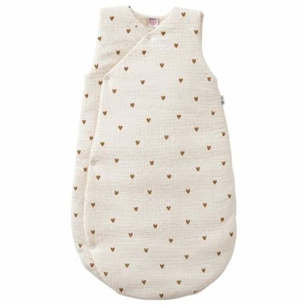Gigoteuse kimono en gaz de coton 0-6 mois Little cœurs
