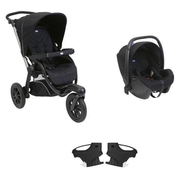 Poussette duo Activ3+ Ebony + Siège auto Kory