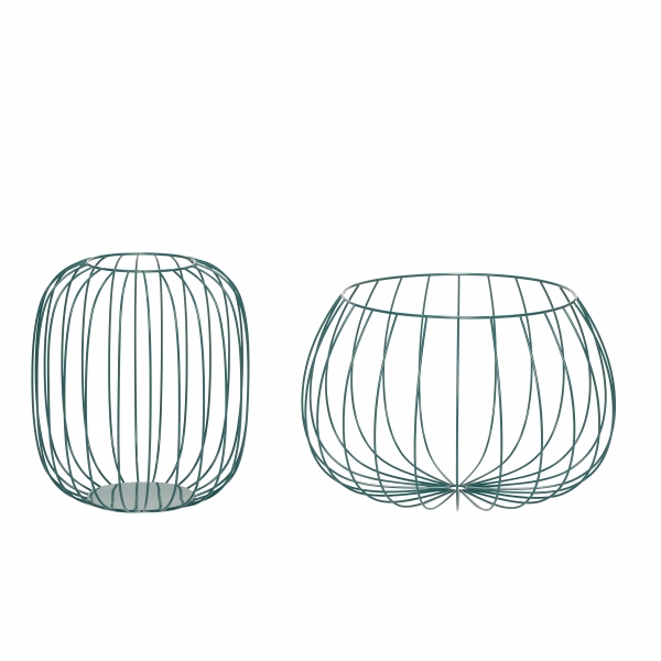 Lot de 2 Paniers fil de fer métal