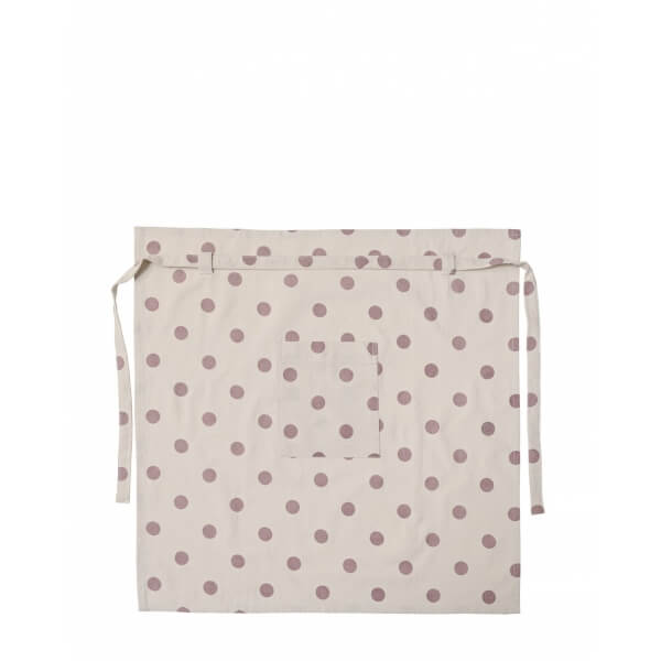 Tablier à pois mauve