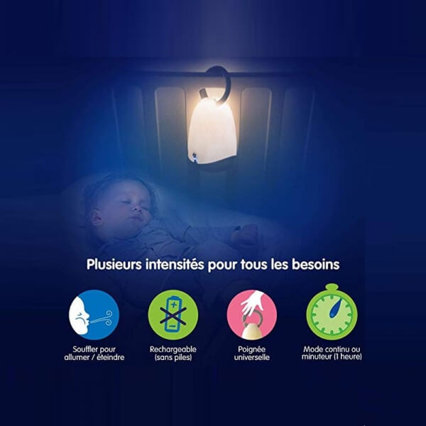 Veilleuse lanterne lumiblo gris