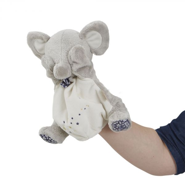 Doudou marionnette Petit Eléphant 24 cm