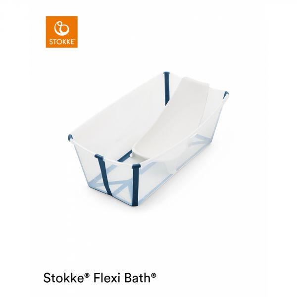 Baignoire Flexi Bath bleue + transat + support de baignoire