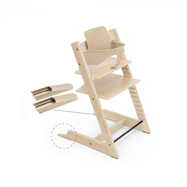 Pack chaise haute Tripp Trapp chêne + baby set + tablette Naturel