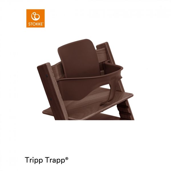 Pack chaise haute Tripp Trapp chêne + baby set + tablette Brown