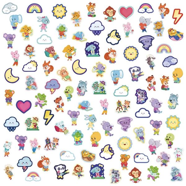 100 gommettes stickers Les émotions