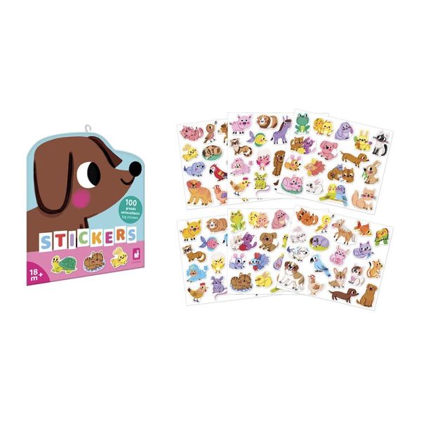 100 gommettes stickers Animaux de compagnie