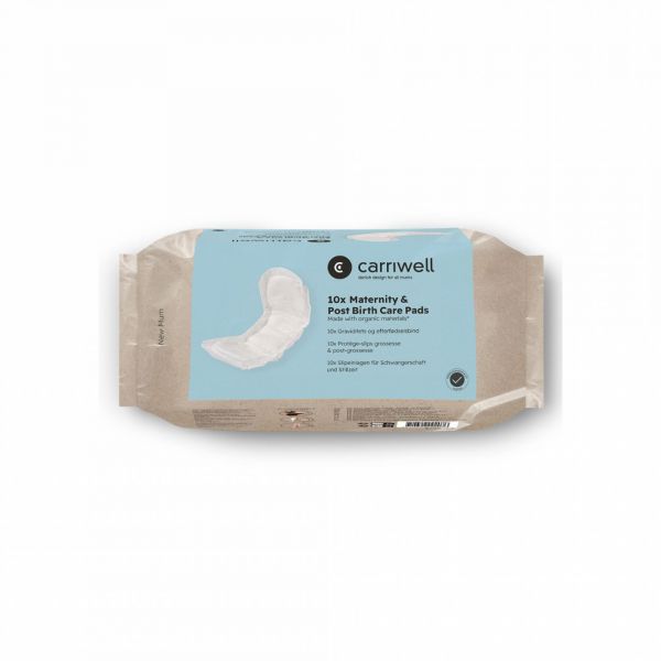 Lot de 10 Protège-slips biologiques grossesse & post-grossesse - Blanc