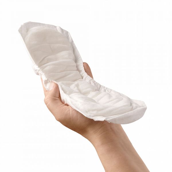 Lot de 10 Protège-slips biologiques grossesse & post-grossesse - Blanc