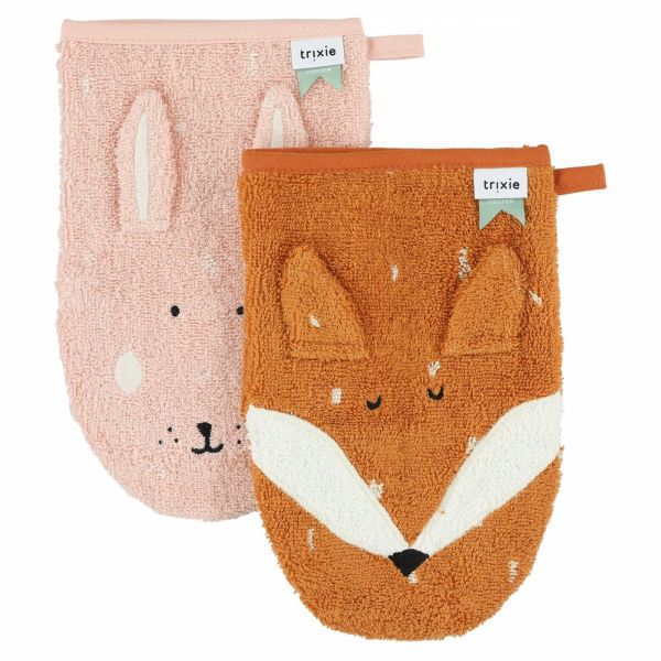 Lot de 2 gants de toilette Mrs. Rabbit - Mr. Fox