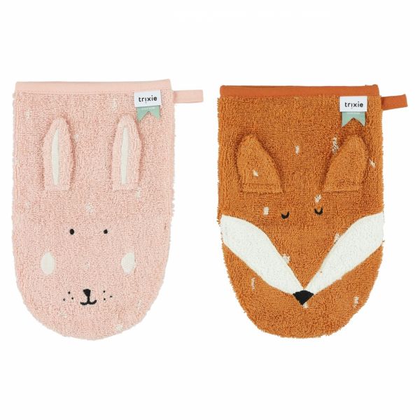 Lot de 2 gants de toilette Mrs. Rabbit - Mr. Fox