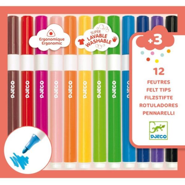 12 feutres super lavables