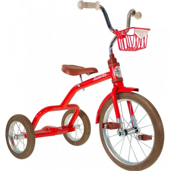 Tricycle rouge Spokes avec panier avant 16