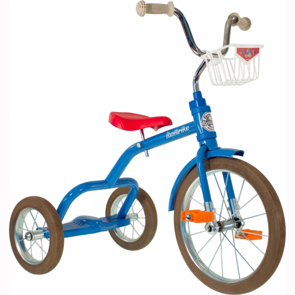 Tricycle bleu Spokes avec panier avant 16