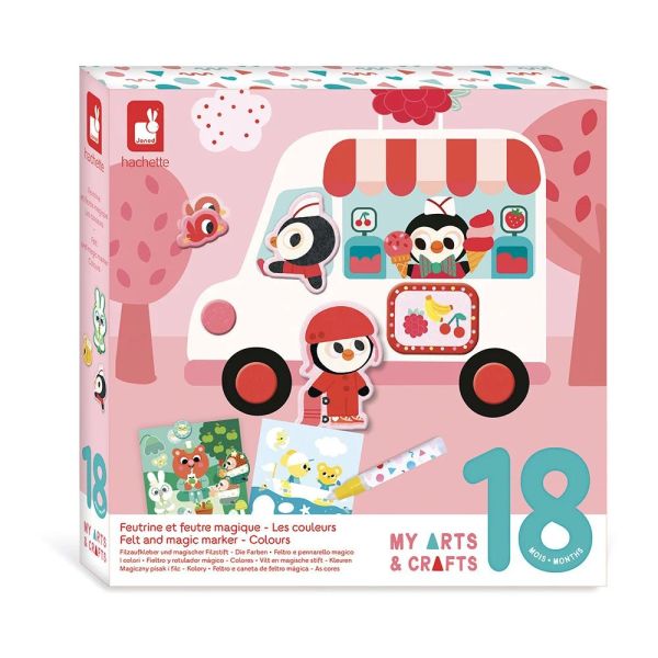 Coffret créatif pour enfant Feutrine et feutre magique Les couleurs