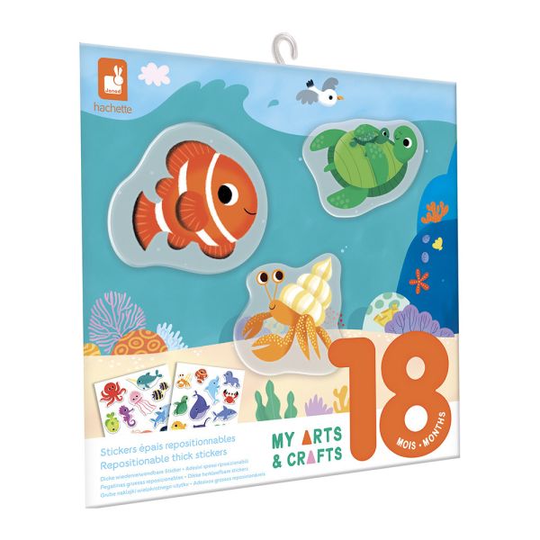 Pochette de stickers gommettes repositionnables La mer